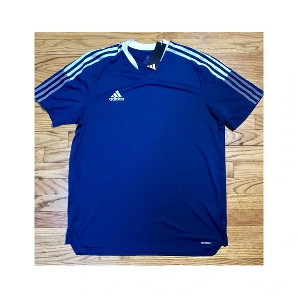 adidas Shirts Adidas Tiro 23 Soccer Training Jersey Navy Blue
